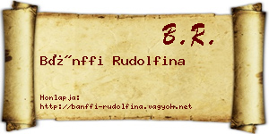 Bánffi Rudolfina névjegykártya